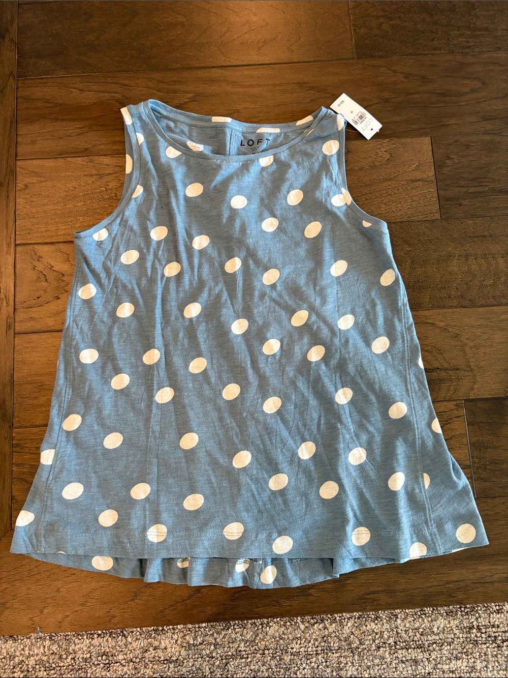 New With Tags Loft Polka Dot Sleeveless Top Sz M